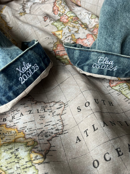 Set Tristan con Forro Mapamundi + Nombres en puños